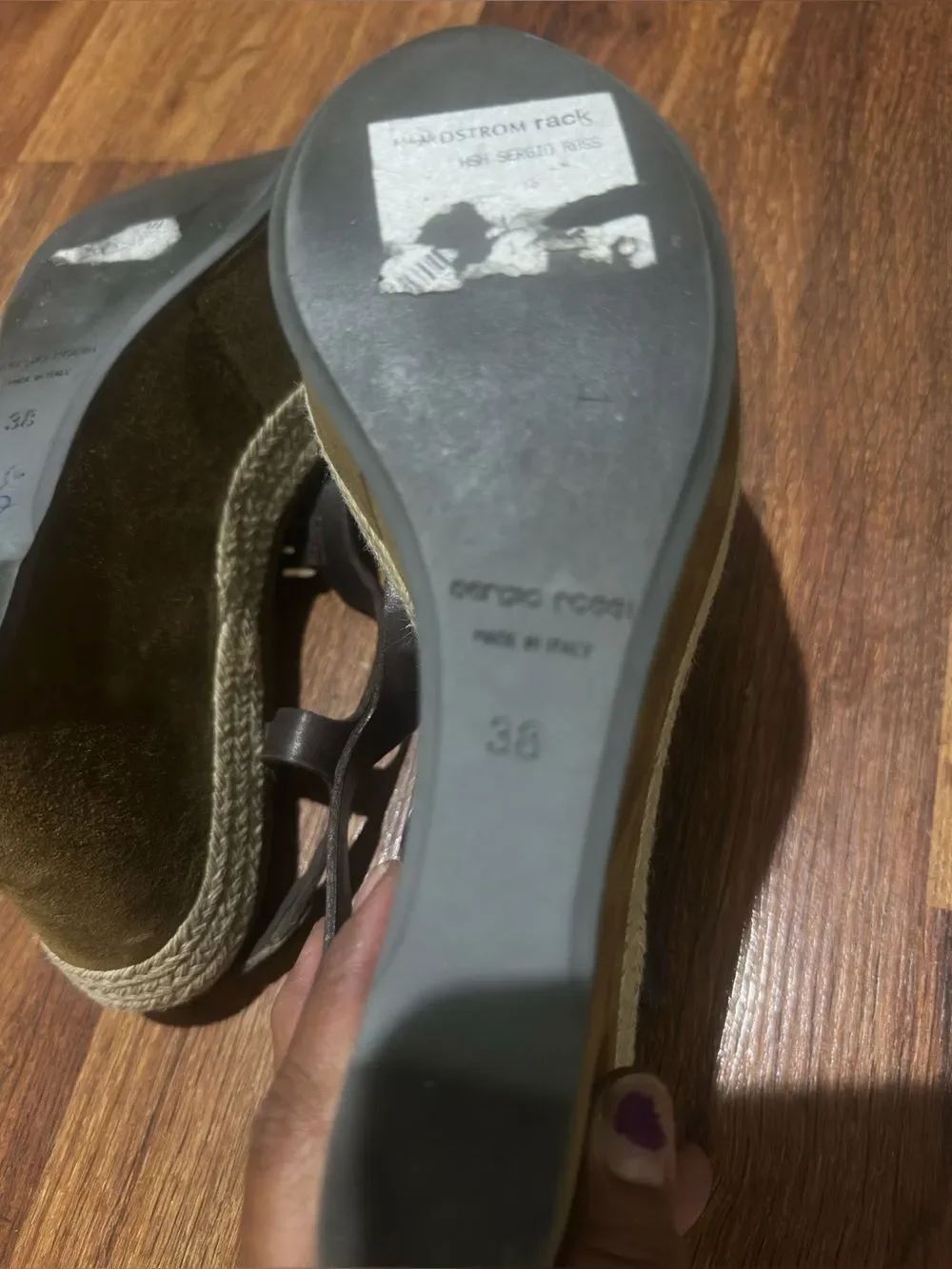 SERGIO ROSSI WEDGES SIZE 38 - Picture 8 of 9